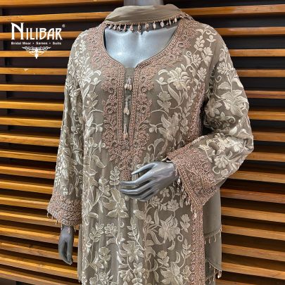 Mehandi Green Georgette Pant Suit