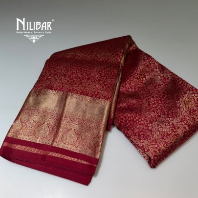 Mehroon Silk Traditional Saree