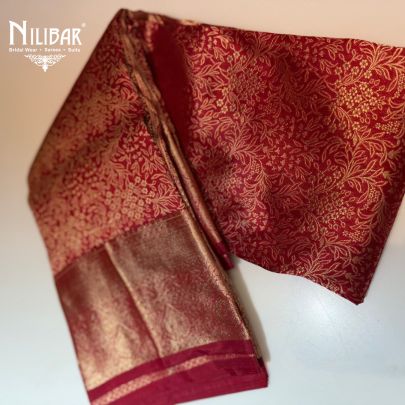 Mehroon Silk Traditional Saree