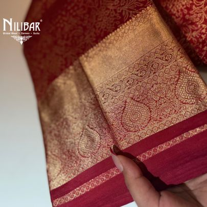 Mehroon Silk Traditional Saree