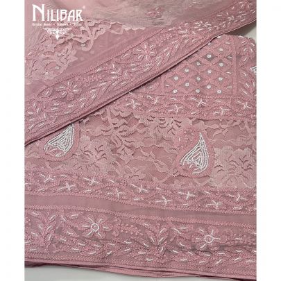 Pink Georgette Suit