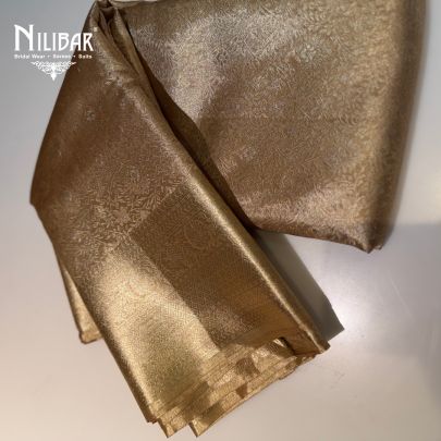 Beige Gold Silk Traditional Saree