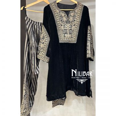 Black Velvet Salwar Suit
