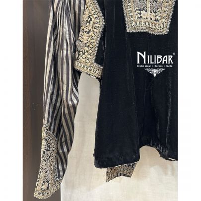 Black Velvet Salwar Suit
