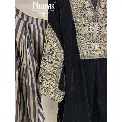 Black Velvet Salwar Suit