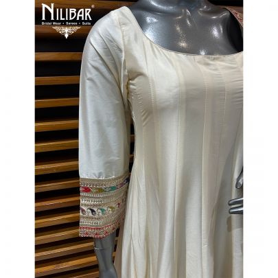 Cream Silk Anarkali Suit