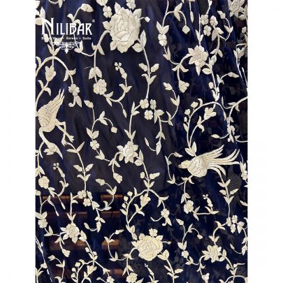 Dark Blue Georgette Hand Work Dupatta