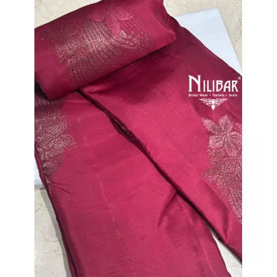 Rose Pink Silk Saree