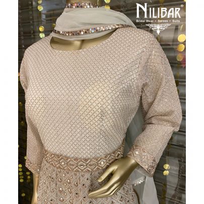 Pale Blue Georgette Anarkali