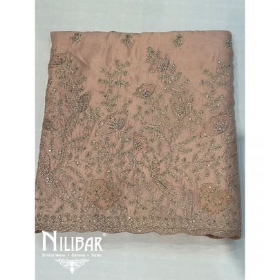 Light Peach Crepe Unstitched Suit