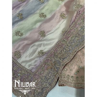 Light Peach Crepe Unstitched Suit