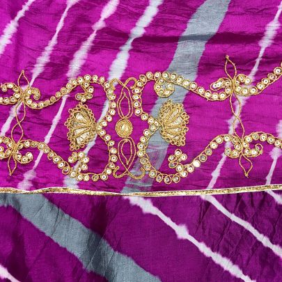 Purple Creme Dhoti Suit