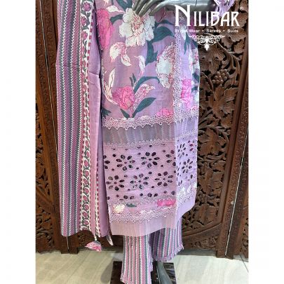 Light Purple Cotton Palazzo Kurta Suit