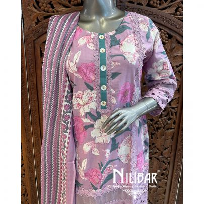 Light Purple Cotton Palazzo Kurta Suit