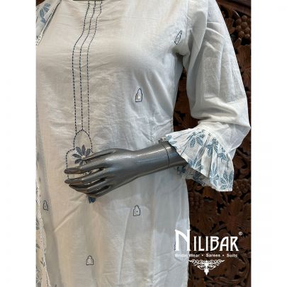 White Cotton Pant Suit