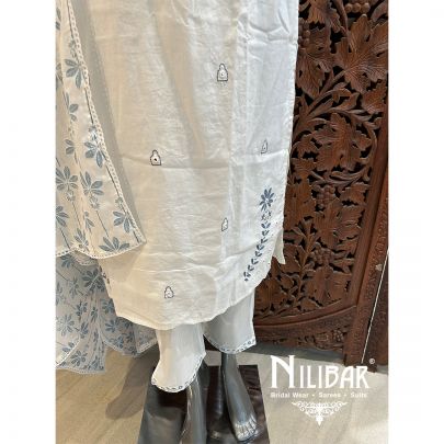 White Cotton Pant Suit