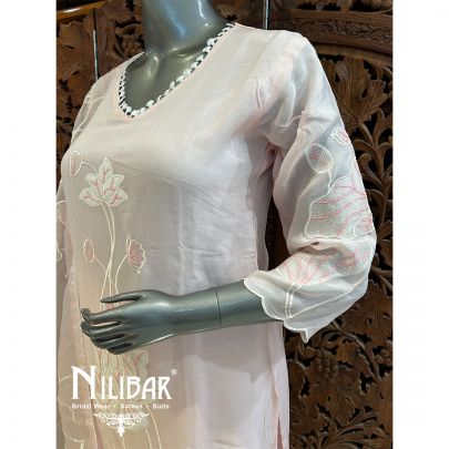 Powder Pink Georgette Pant Suit