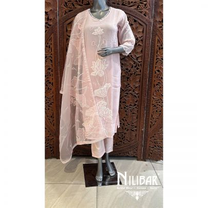 Powder Pink Georgette Pant Suit