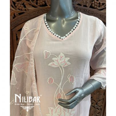Powder Pink Georgette Pant Suit