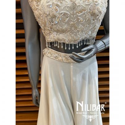   Cream Georgette Palazzo Set