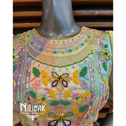  Multi Satin Palazzo Set