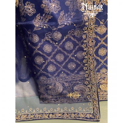 Navy Blue Crepe Unstitched Suit