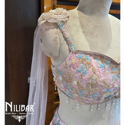 Light Pink Net Lehenga
