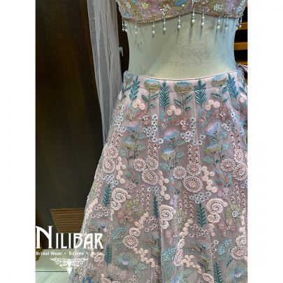 Light Pink Net Lehenga