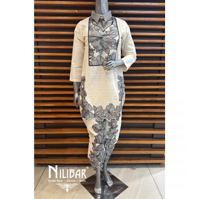 Cream Cotton Dhoti Suit