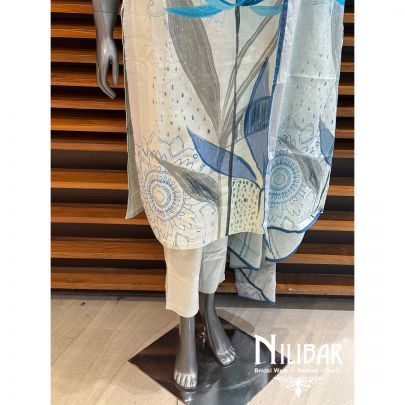 Blue Cotton Pant Suit