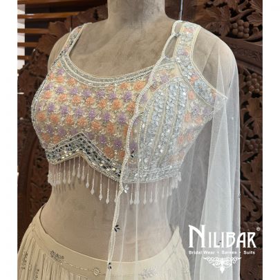 Pink Georgette Silk Lehenga