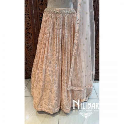 Pink Net Lehenga