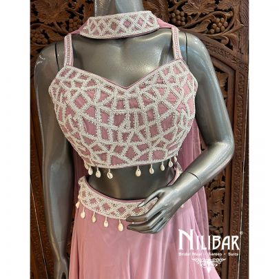 Light Pink Georgette Lehenga