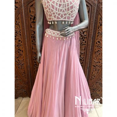 Light Pink Georgette Lehenga