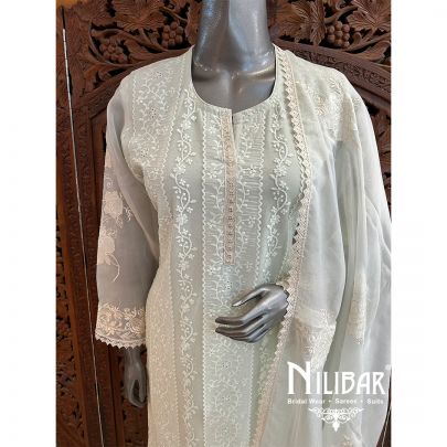 Light Mint Organza Pant Suit