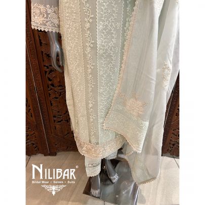 Light Mint Organza Pant Suit