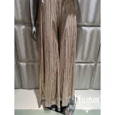 Grey Georgette Sequin Embroidered Jumpsuit