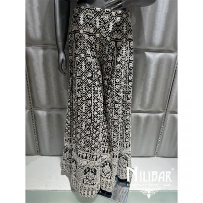 Black Georgette Sequin Embroidered Three Piece Set