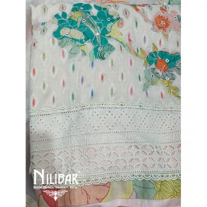 Light Peach Cotton Unstitched Suit
