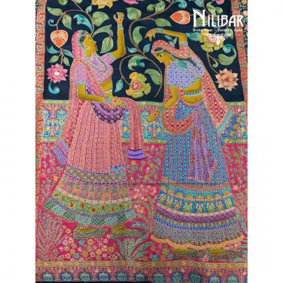 Black Banarasi Silk Shirt & Dupatta Paired With Silk Bottom