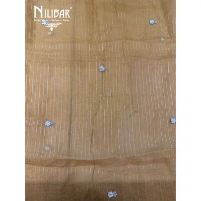 Yellow Organza Shirt & Dupatta Paired With Crepe Bottom