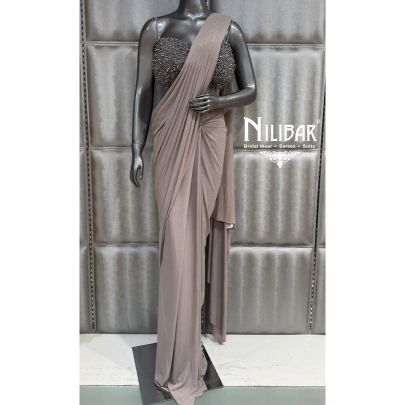 Mouse Lycra Drape Saree