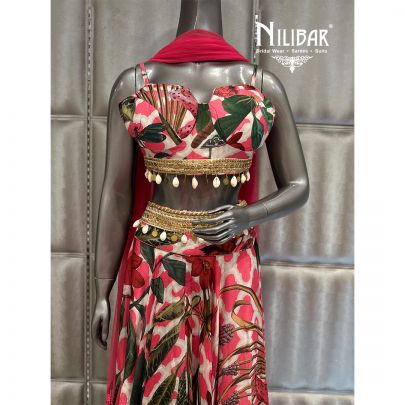 Coral Peach Chinon Georgette Loose Jaffa