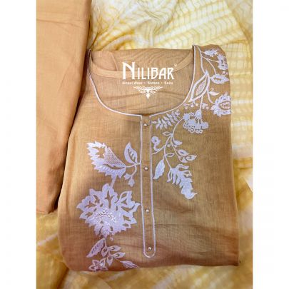 Yellow Mul Cotton Unstitched Suit