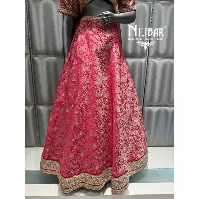 Pink Silk Embroidered Lehenga