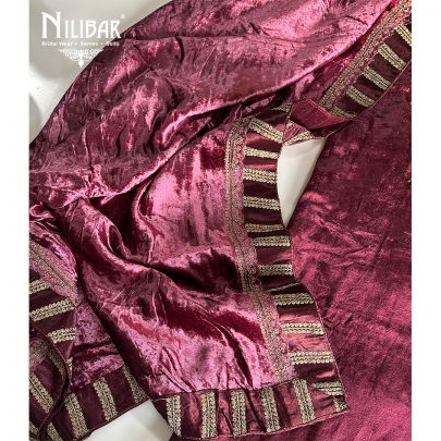 Rose Pink Velvet Unstitched Suit