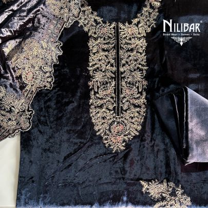 Blue Velvet Unstitched Suit