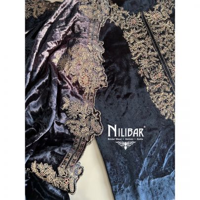 Blue Velvet Unstitched Suit