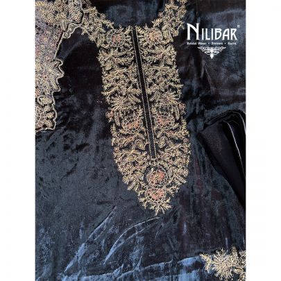 Blue Velvet Unstitched Suit