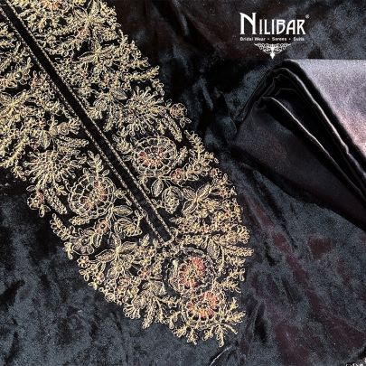 Blue Velvet Unstitched Suit